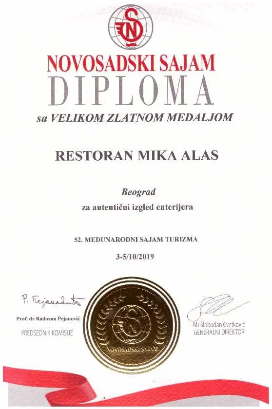 Diploma Novosadskog sajma, 2019. (4/4)